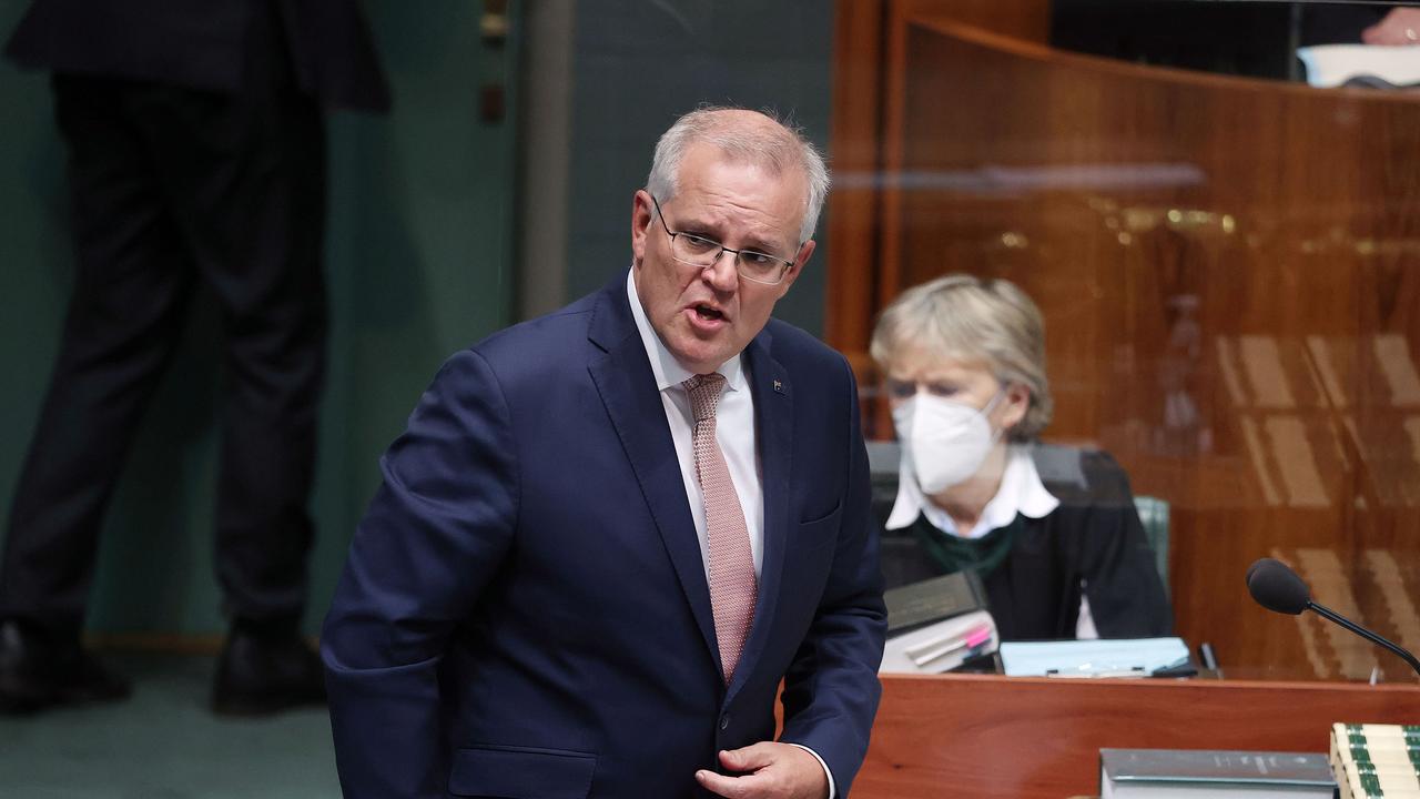 Scott Morrison ramped up his attack on Mr Albanese this week. Picture: NCA NewsWire / Gary Ramage