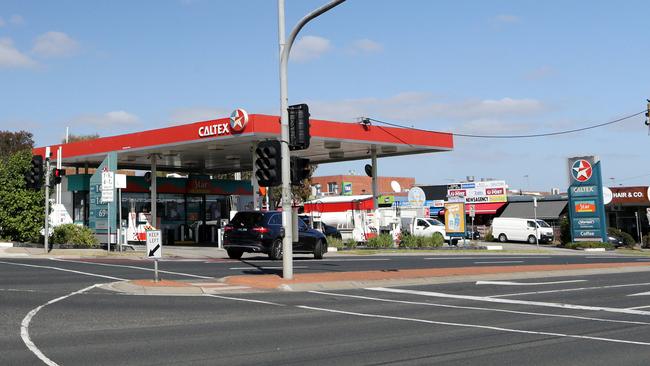 Contamination was discovered in May at the Caltex service station on the corner of Doncaster and Tunstall roads. Picture: George Salpigtidis.