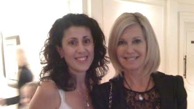 Deanna Nott with Olivia Newton-John at Versace on the Gold Coast.