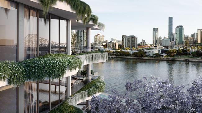 Moray House has views across the river and to the Story Bridge and city skyline.