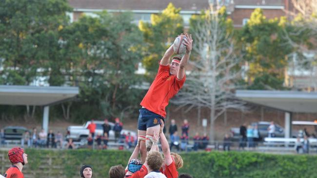 Barker win a lineout during their victory over Cranbrook on the weekend. Picture: Barker