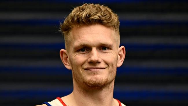 MELBOURNE, AUSTRALIA - SEPTEMBER 02: Adam Treloar of the Bulldogs poses during a Western Bulldogs AFL media opportunity at Whitten Oval on September 02, 2024 in Melbourne, Australia. (Photo by Quinn Rooney/Getty Images)