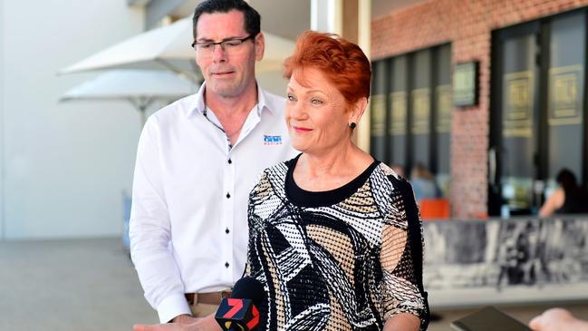 Pauline Hanson when she was in Townsville to endorse her One Nation Candidate for Thuringowa, Troy Thompson. Picture: Alix Sweeney