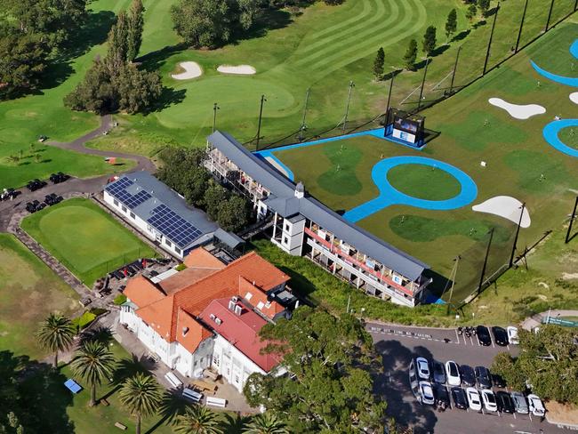 DAILY TELEGRAPH - 6.2.25Aerial images of Moore Park Golf Course and driving range as it is pictured today. Picture: Sam Ruttyn