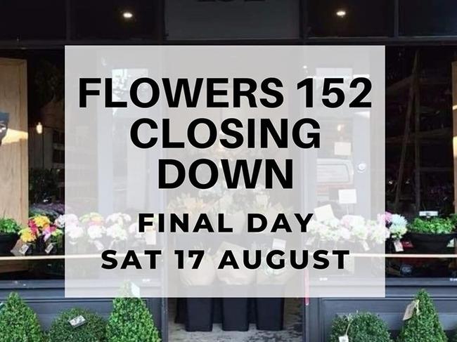 Flowers 152 on King William Road is closing its doors because of the $15.5 million upgrade by Unley Council.