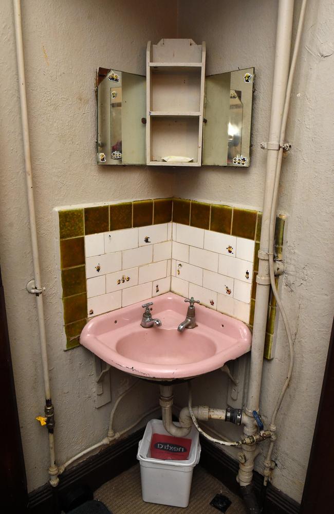 Low-rent: A wash basin at the Gatwick. Picture: Kylie Else