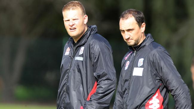 Once part of the same coaching panel, Josep Gombau with Mike Valkanis could be battling it out for the Melbourne City job.