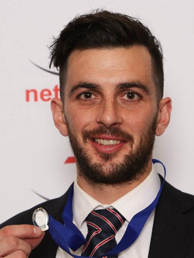 Chris Annakis shows off his second Chandler Medal. Picture: Garry Sparke/Sporting Images