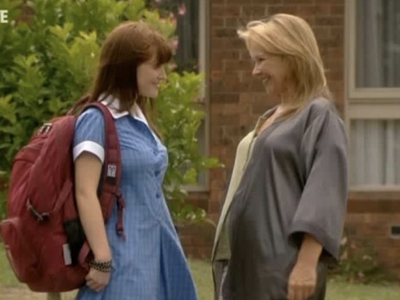 Jordy Lucas (left) played Summer Hoyland on Neighbours between 2010 and 2013. Picture: Supplied