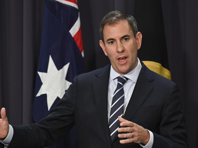 CANBERRA, Australia - NewsWire Photos - September 10, 2024: Federal Treasurer Jim Chalmers holds a press conference at Parliament House in Canberra  discussing the RBA legislation.Picture: NewsWire / Martin Ollman