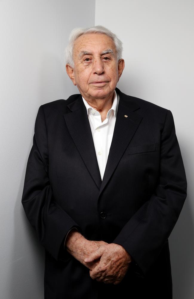 Harry Triguboff in his office in Meriton Tower, Sydney. Picture: Jonathan Ng