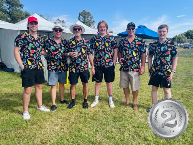 The barbecue boys have placed second in the Stony Creek Cup 2024 best dressed competition. Picture: Jack Colantuono