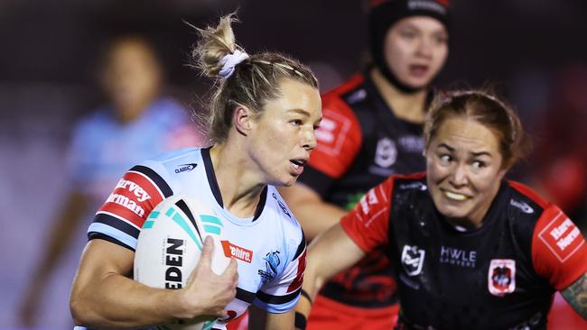 The Sharks have re-signed superstar Emma Tonegato for a further two seasons. Picture: Matt King/Getty Images