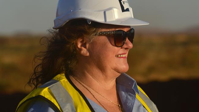 Roy Hill Gina Rinehart Pictures. Gina Rinehart at Roy Hill. Images sourced by Anthony DeCeglie.