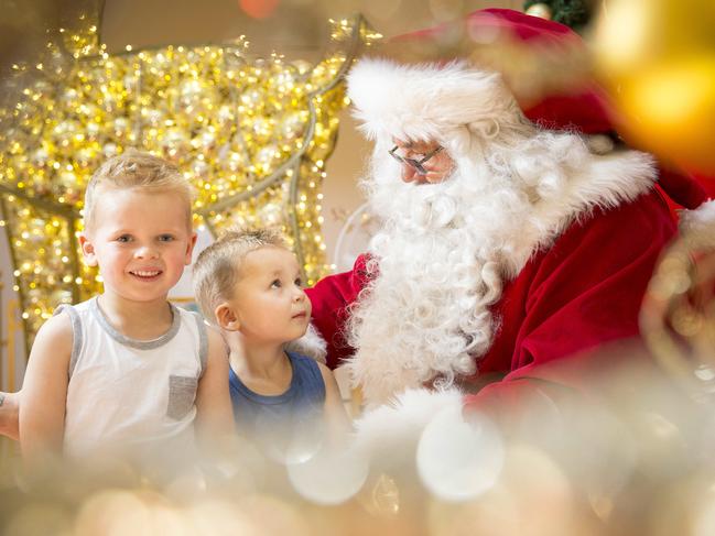 Santa will be at most shopping centres right up until Christmas Eve.