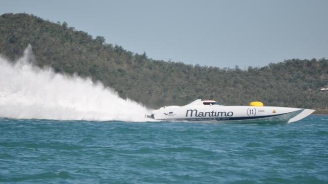 Maritimo Offshore Racing during qualifying at the Bowen Offshore Superboats.