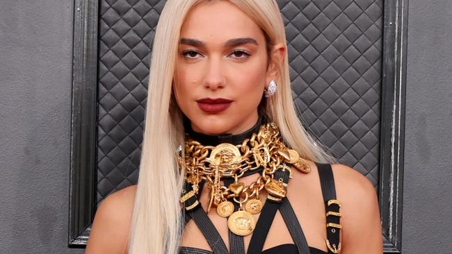 Dua Lipa wows in sheer Versace bodice