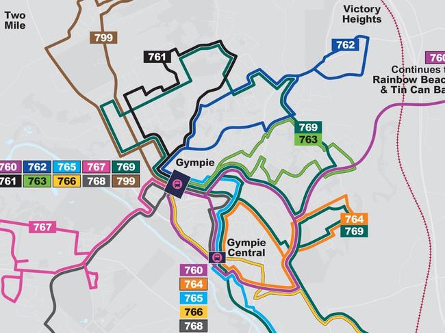 TMR is proposing changes for the existing Gympie bus network (including routes 760, 761, 762, 763, 764, 765, 766, 767 and 769) and the introduction of some new services for growth areas.