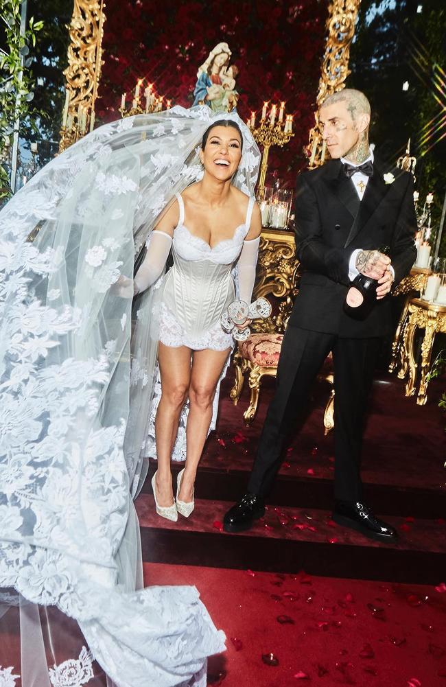 Kourtney and Travis hosted a lavish wedding in Portofino, Italy, in May 2022. Picture: Instagram/@kourtneykardashian