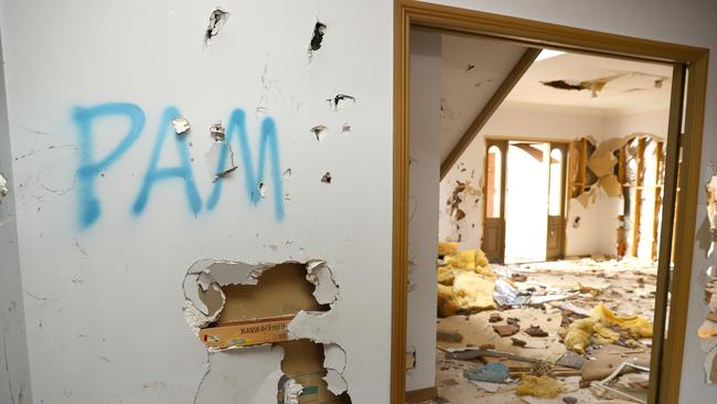 Tags adorn every corner of the property. Picture: Alison Wynd
