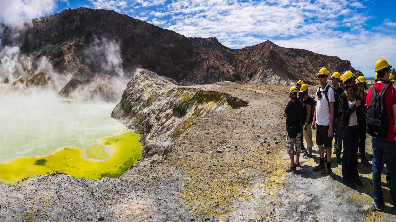 Around 10,000 tourists explore the White Island volcano each year. Picture: Alamy