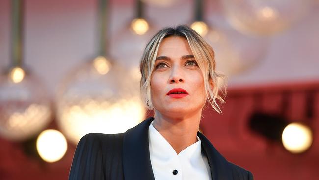 Italian actress and master of ceremonies Anna Foglietta on the red carpet at the Venice Film Festival on Wednesday. Picture: AFP