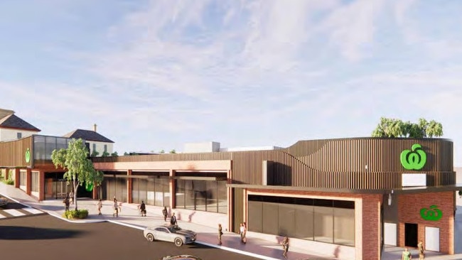 Renders for a proposed Woolworths supermarket in Springwood. Pictures: Nettletontribe Architects