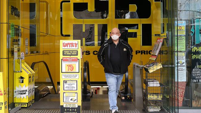 JB Hi-Fi’s share price has surged in the past year. Picture: NCA NewsWire/Ian Currie