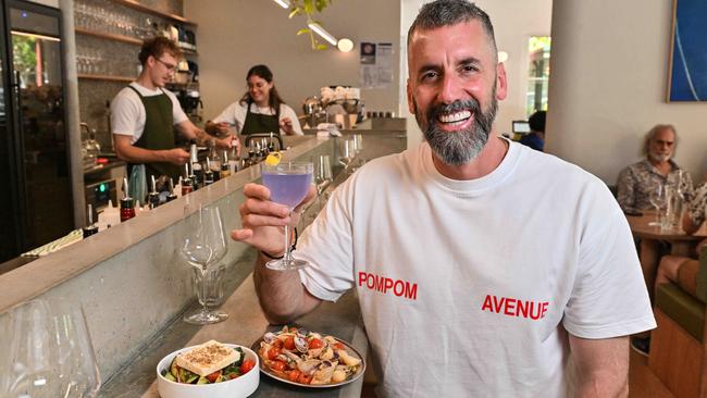 JANUARY 12, 2025: South Australian restauranteur and cafe owner Josh Baker in his Hutt St restaurant Sofia. Picture: Brenton Edwards