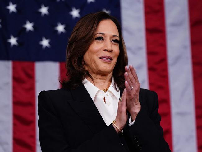 Vice-President Kamala Harris is widely seen as an unacceptable successor to Joe Biden. Picture: AFP