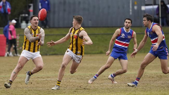 EFL: Anthony Brolic in action for Rowville. Picture: Valeriu Campan