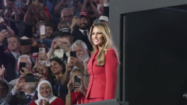 Rare appearance: Melania Trump arrives at RNC