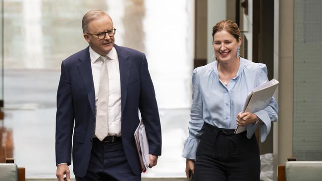 Prime Minister Anthony Albanese and Minister for Housing Julie Collins. Picture: NCA NewsWire / Martin Ollman