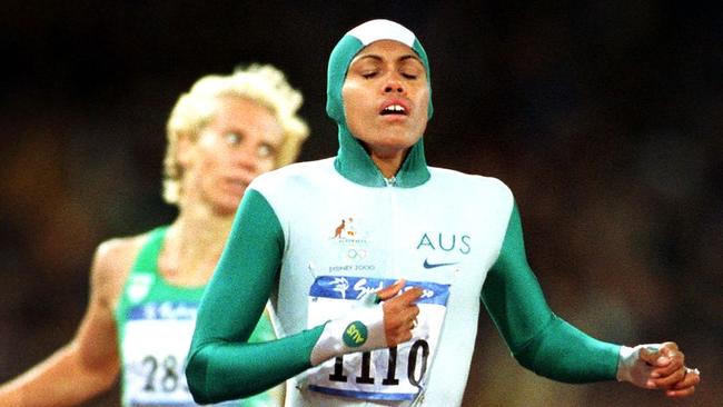 Was Cathy Freeman’s finest moment also Bruce McAvaney’s? Picture: David Caird.