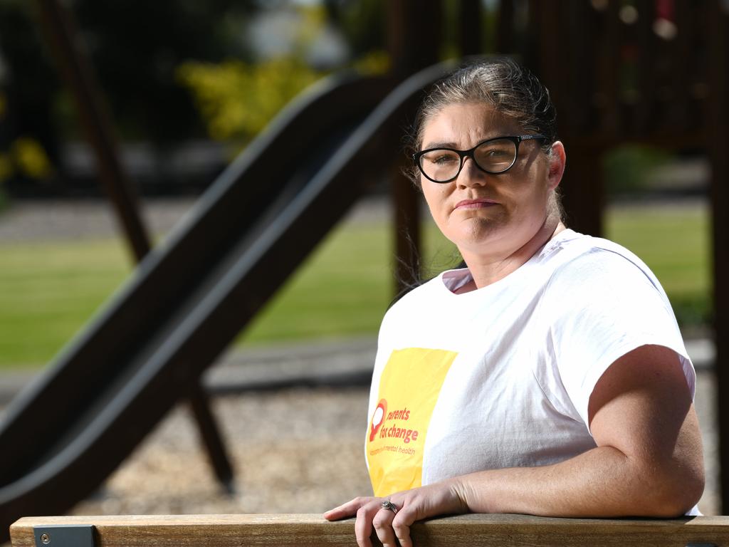 Melissa Kingston-Lee said her daughter has attended hospital many times for self-harm, but couldn’t find any specialist to help her for two years. Picture: Naomi Jellicoe