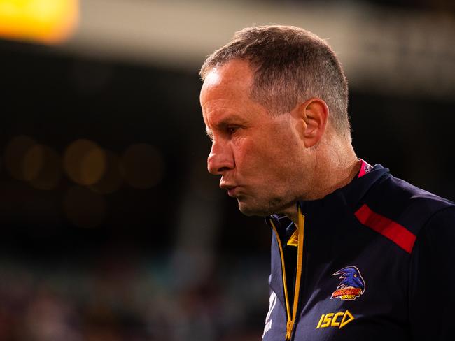 Adelaide Crows Coach Don Pyke walks from the ground at Adelaide Oval. Picture: Daniel Kalisz/Getty Images