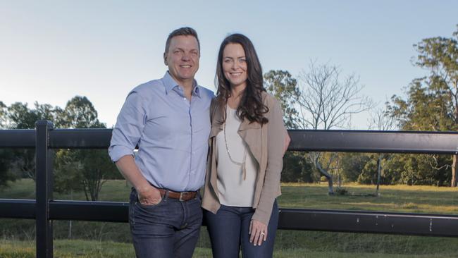 Glen and Juliette Wright on their rural property near Samford. Picture: Tim Marsden