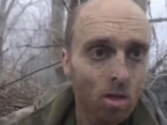 Australian man Oscar Jenkins was captured by Russian forces in Ukraine. Picture: Screengrab