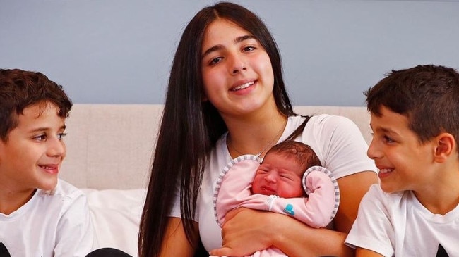 Last year Leila Abdallah gave birth to a little girl. Picture: Instagram