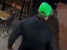 CCTV footage showed a man in a green cap fleeing the scene in South Yarra.