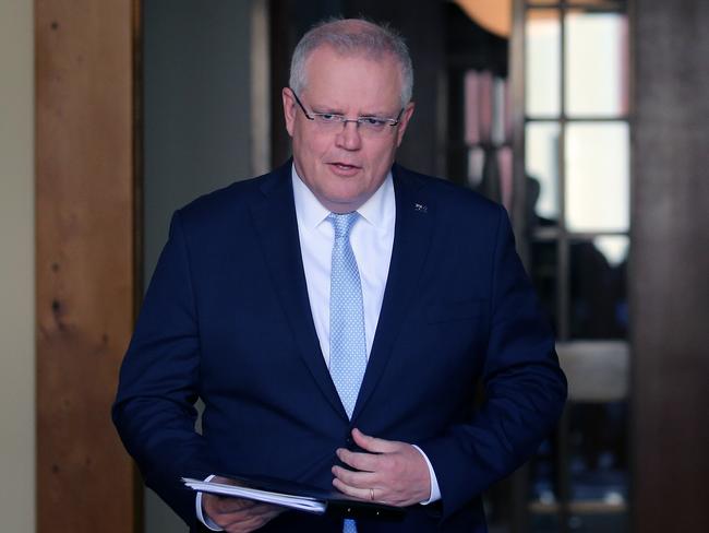 Prime Minister Scott Morrison has announced JobKeeper and JobSeeker will continue but at reduced rates. Picture: Gary Ramage