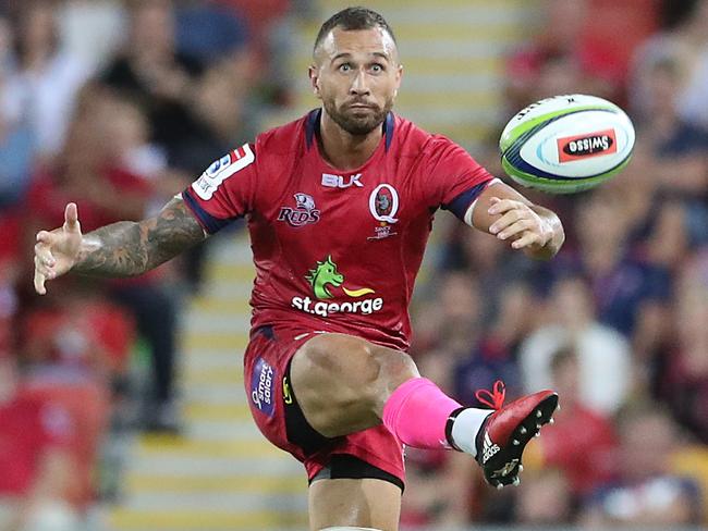 Reds Quade Cooper. The Queensland Reds vs the Crusaders at Suncorp Stadium in Brisbane.  Pic Peter Wallis