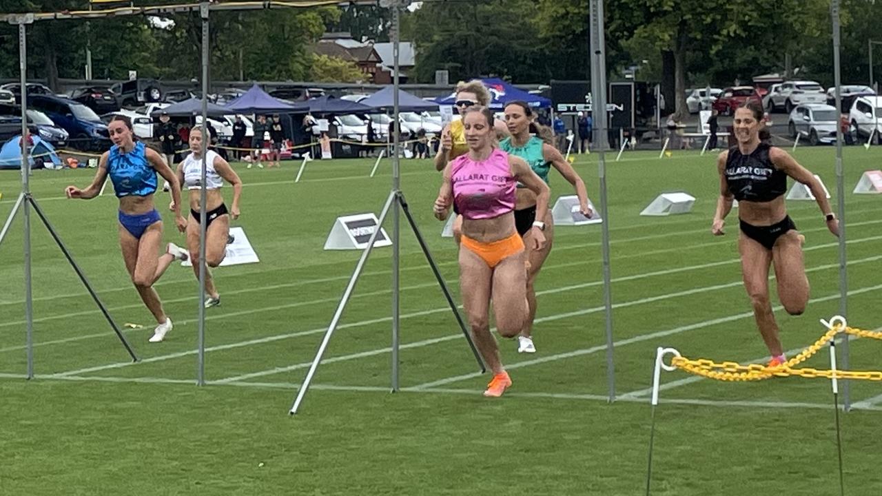 Lavinia Male wins her semi-final at the Ballarat Gift. Picture: Shane Jones.