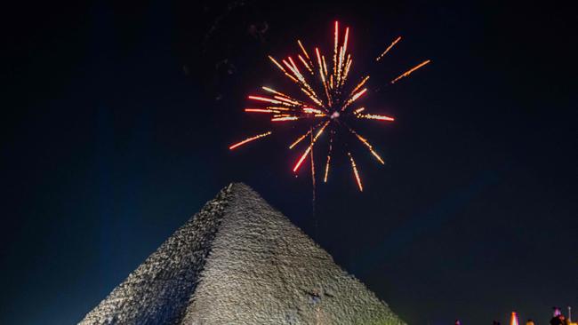 Fireworks can be seen in Cairo. Picture: AFP