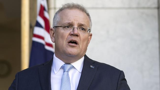 Newspoll surveys this week show personal support for Scott Morrison at rec­ord levels and overwhelming backing for how the government is handling the economy and health risks of the pandemic. Picture: Gary Ramage