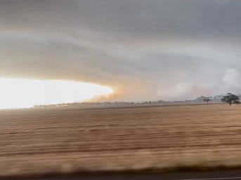 Smoke fills the sky over Dimboola. Picture: Instagram/Dimboola Imaginairum