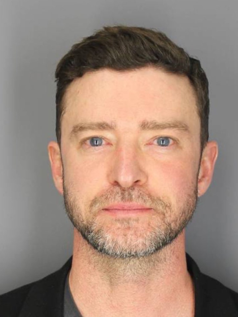 Timberlake’s mugshot after his recent arrest. Picture: Sag Harbor Police Department