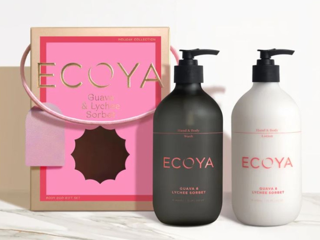 Guava &amp; Lychee Sorbet Body Duo Gift Set. Picture: Ecoya.