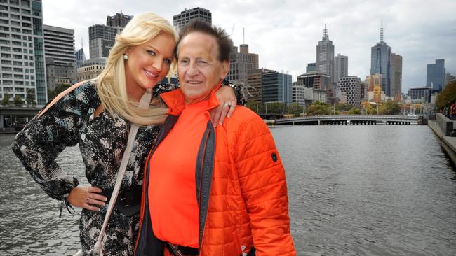 Brynne and Edelsten outside Crown Casino.