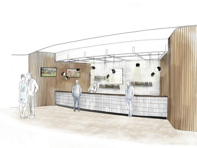 An artist’s impression of the Club Stand lawn bar. Picture: Supplied